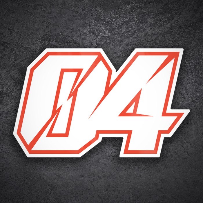 Car & Motorbike Stickers: Number 04 MotoGP Andrea Dovizioso