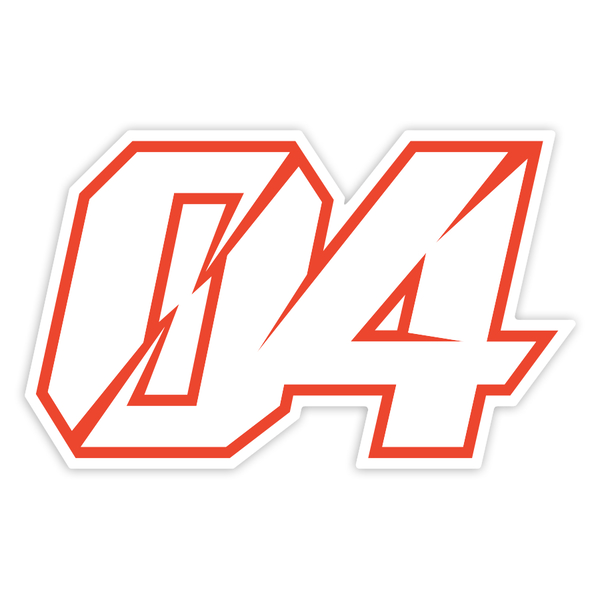 Car & Motorbike Stickers: Number 04 MotoGP Andrea Dovizioso
