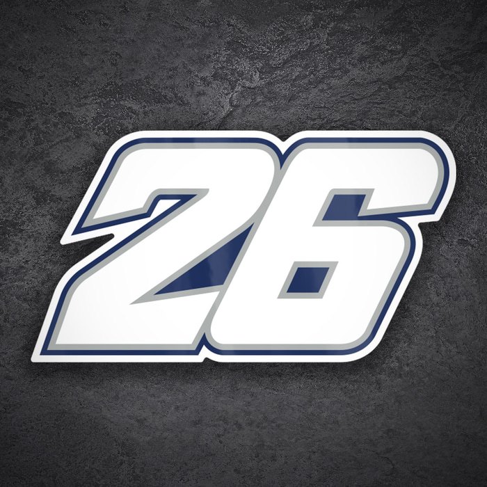 Car & Motorbike Stickers: Number 26 MotoGP Dani Pedrosa