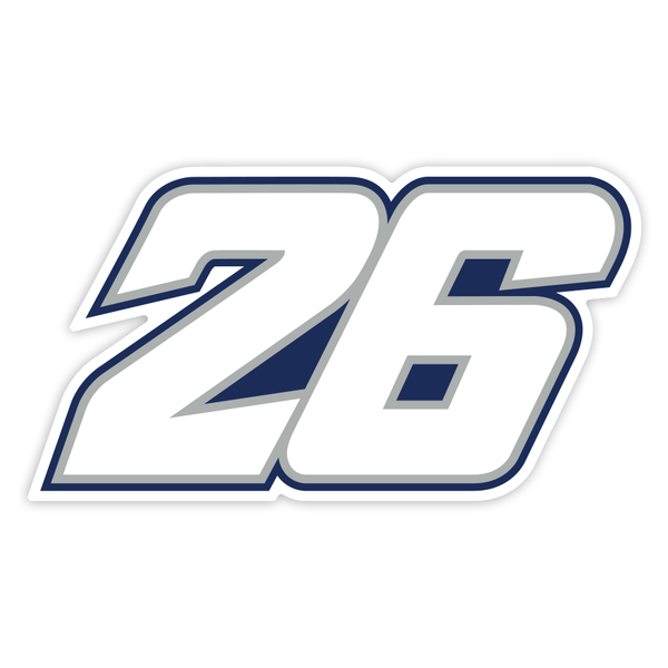 Car & Motorbike Stickers: Number 26 MotoGP Dani Pedrosa