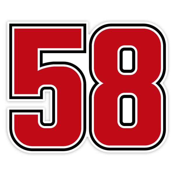 Car & Motorbike Stickers: Number 58 Marco Simoncelli