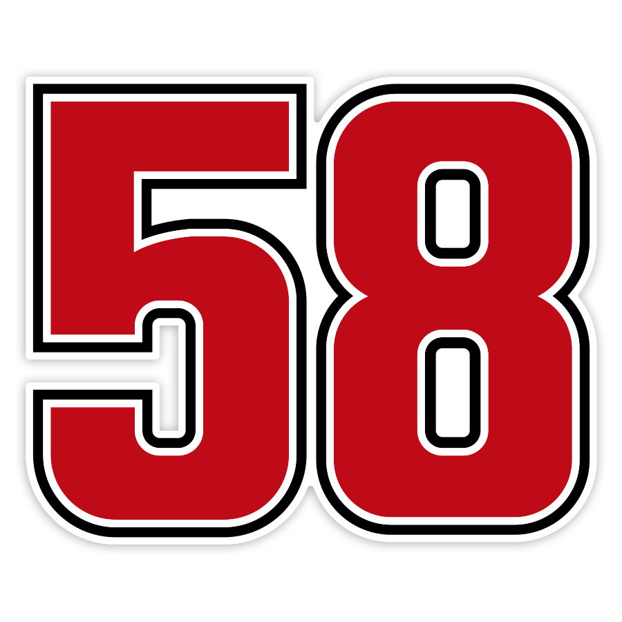 Car & Motorbike Stickers: Number 58 Marco Simoncelli