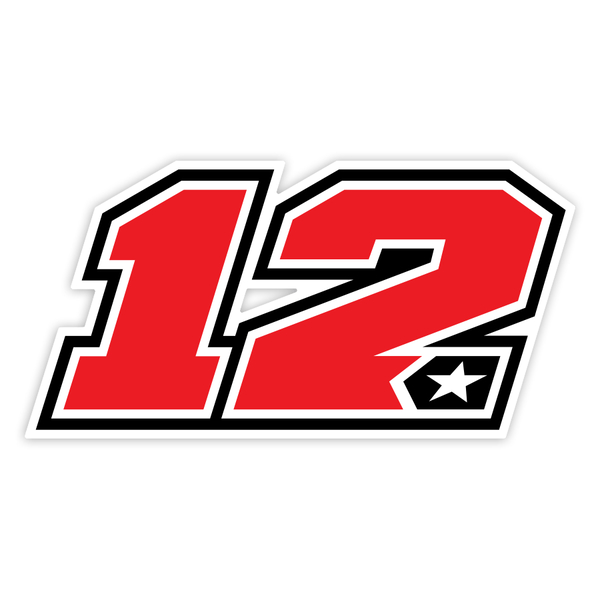 Car & Motorbike Stickers: Number 12 MotoGP Maverick Viñales