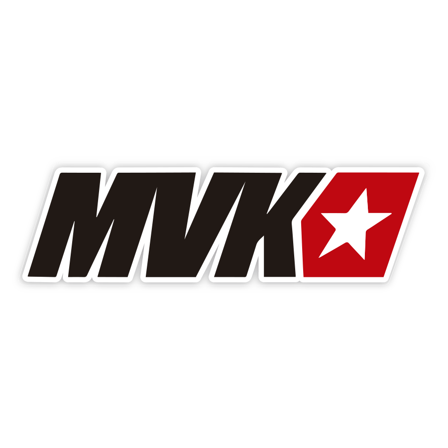 Car & Motorbike Stickers: MVK Maverick on White Background with Red Box