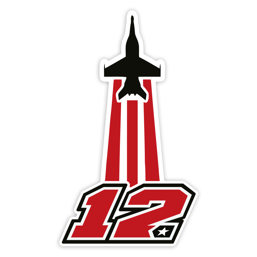 Car & Motorbike Stickers: Fighter Jet Number 12