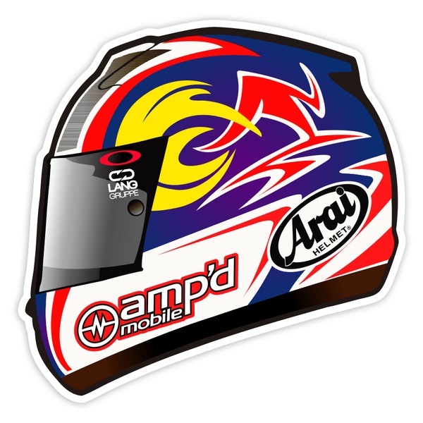 Car & Motorbike Stickers: Helmet MotoGP Nicky Hayden
