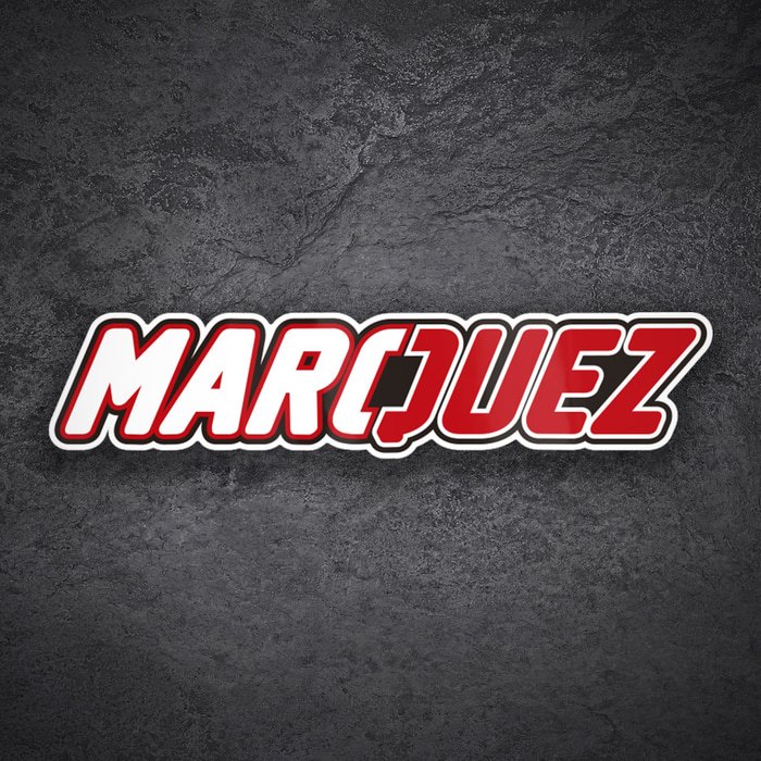Car & Motorbike Stickers: M&aacute;rquez in Uppercase Letters