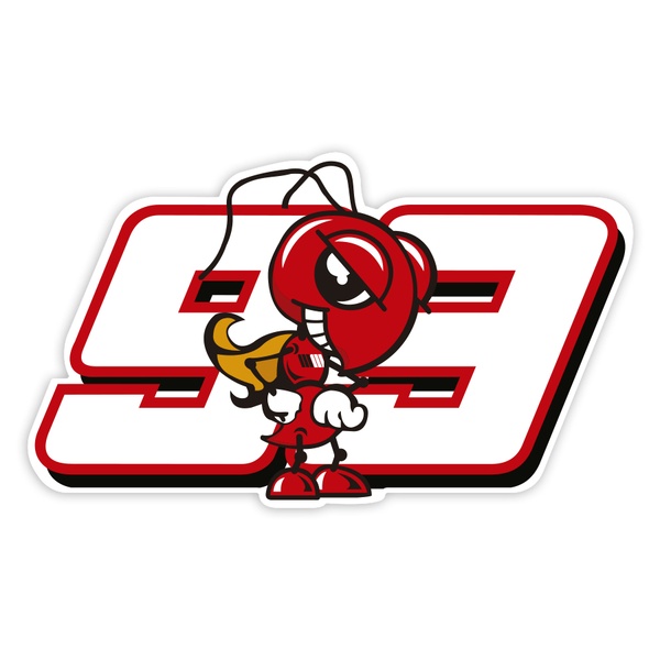 Car & Motorbike Stickers: Ant 93 with MotoGP Rider Number