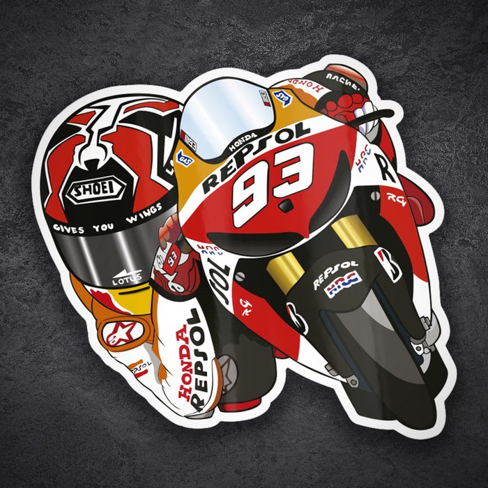 Car & Motorbike Stickers: MotoGP 93 Marc Márquez Honda Repsol