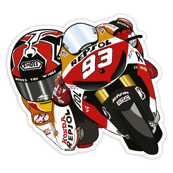 Car & Motorbike Stickers: MotoGP 93 Marc Márquez Honda Repsol
