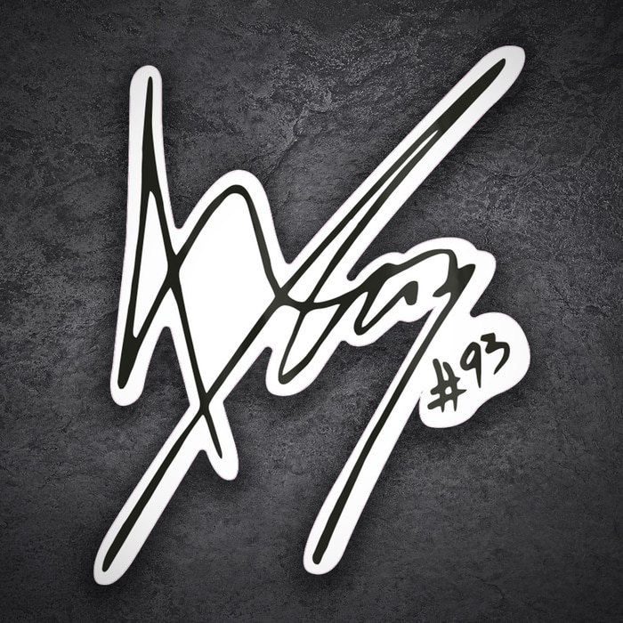 Car & Motorbike Stickers: Signature MotoGP Marc Márquez 93