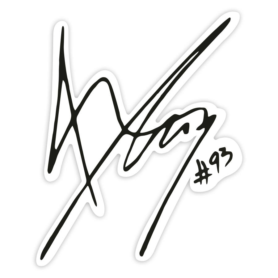 Car & Motorbike Stickers: Signature MotoGP Marc Márquez 93