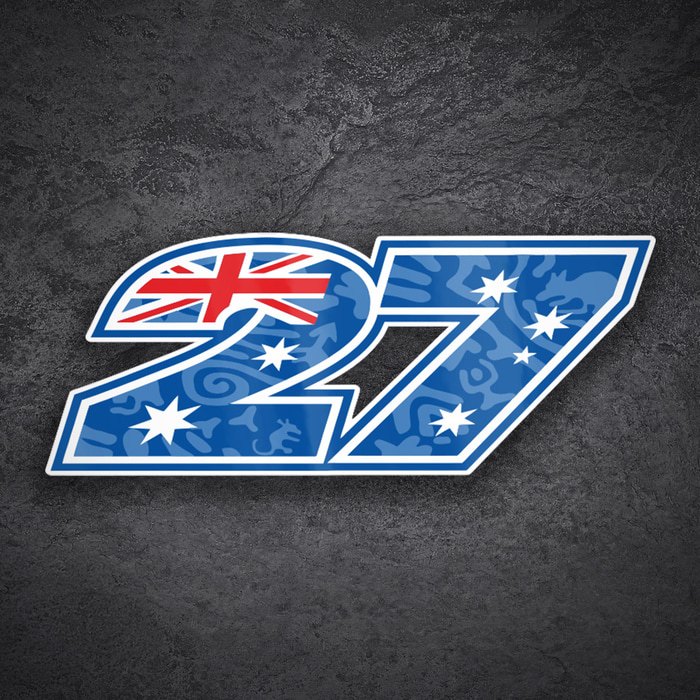 Car & Motorbike Stickers: Number 27 MotoGP Casey Stoner