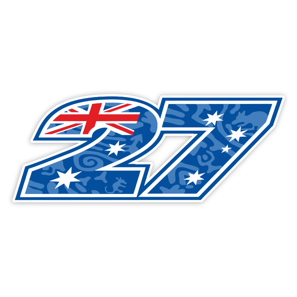 Car & Motorbike Stickers: Number 27 MotoGP Casey Stoner