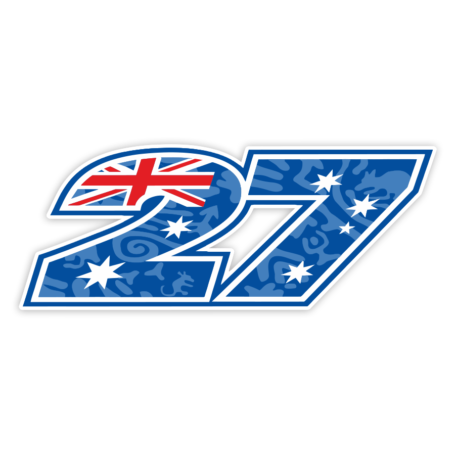 Car & Motorbike Stickers: Number 27 MotoGP Casey Stoner