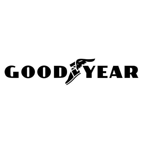 Car & Motorbike Stickers: Classic Good Year Logo with Wing