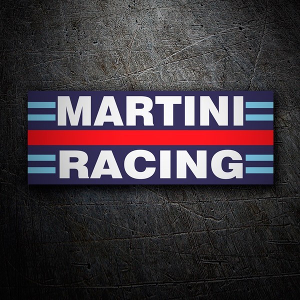 Car & Motorbike Stickers: Martini Racing with Blue and Red Stripes