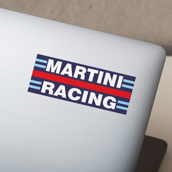 Car & Motorbike Stickers: Martini Racing with Blue and Red Stripes