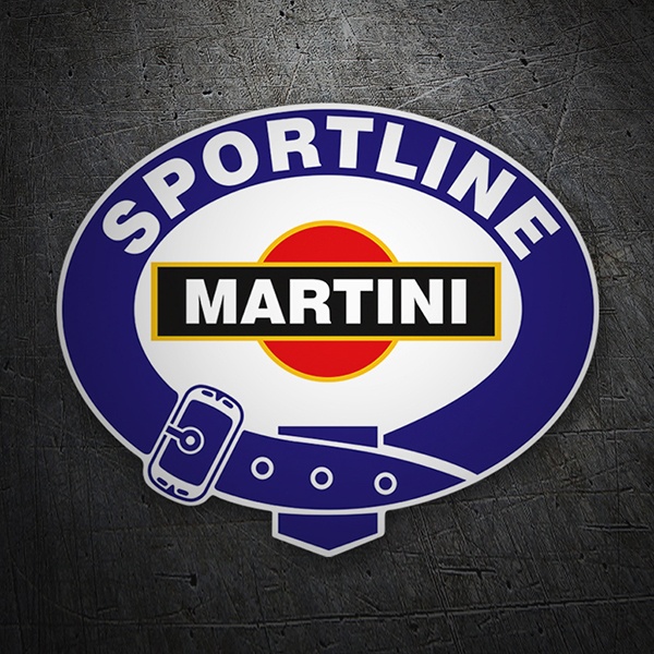 Car & Motorbike Stickers: Martini Sportline Vintage with Belt Buckle