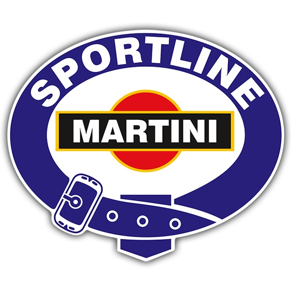 Car & Motorbike Stickers: Martini Sportline Vintage with Belt Buckle