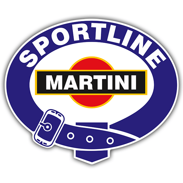 Car & Motorbike Stickers: Martini Sportline Vintage with Belt Buckle