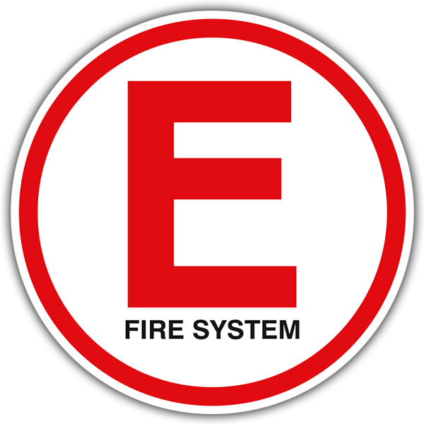 Car & Motorbike Stickers: E Fire System