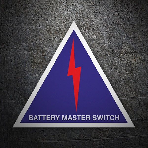 Car & Motorbike Stickers: Battery Master Switch with Red Lightning