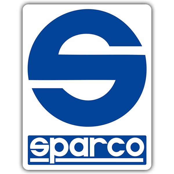 Car & Motorbike Stickers: Sparco Logo in Stylized Circular Design