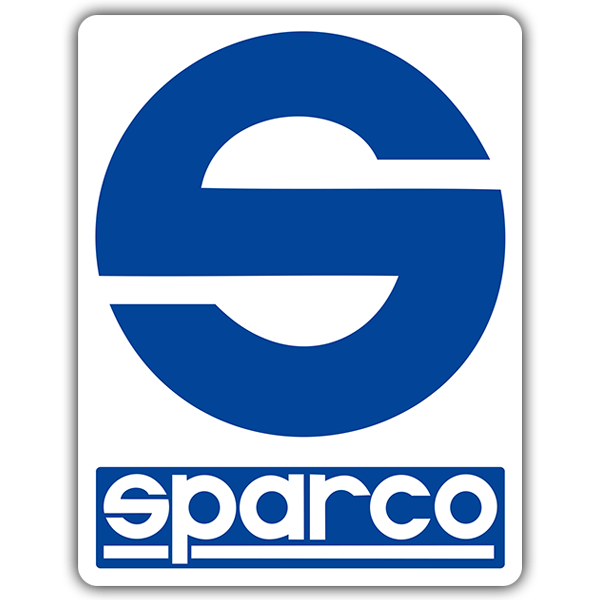 Car & Motorbike Stickers: Sparco Logo in Stylized Circular Design