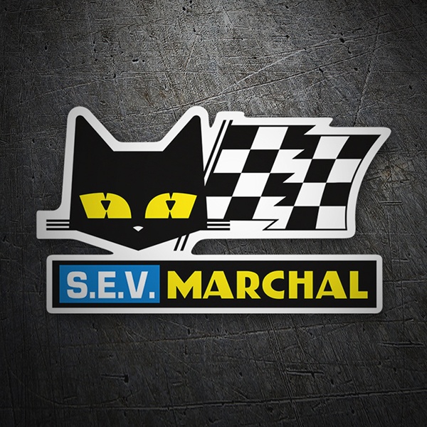 Car & Motorbike Stickers: S.E.V. Marchal in Cat Silhouette