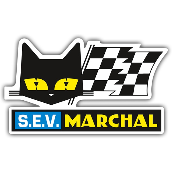 Car & Motorbike Stickers: S.E.V. Marchal in Cat Silhouette