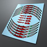 Car & Motorbike Stickers: Kit MotoGP rim stripes sticker Aprilia RSV4 3