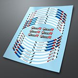 Car & Motorbike Stickers: Kit rim stripes sticker BMW F800R 3