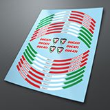 Car & Motorbike Stickers: Kit rim stripes sticker Italy flag 3