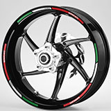 Car & Motorbike Stickers: Kit rim stripes sticker Italy flag 4