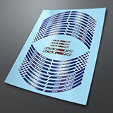 Car & Motorbike Stickers: Kit rim stripes Suzuki GSX R750 3