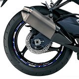 Car & Motorbike Stickers: Kit rim stripes sticker Suzuki GSX R750 5