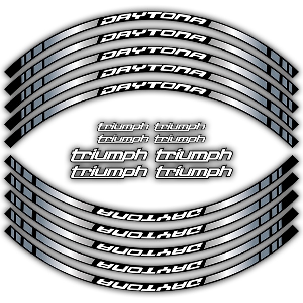Car & Motorbike Stickers: Kit rim stripes sticker Triumph Daytona