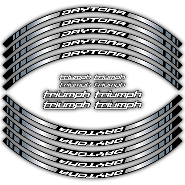 Car & Motorbike Stickers: Kit rim stripes sticker Triumph Daytona