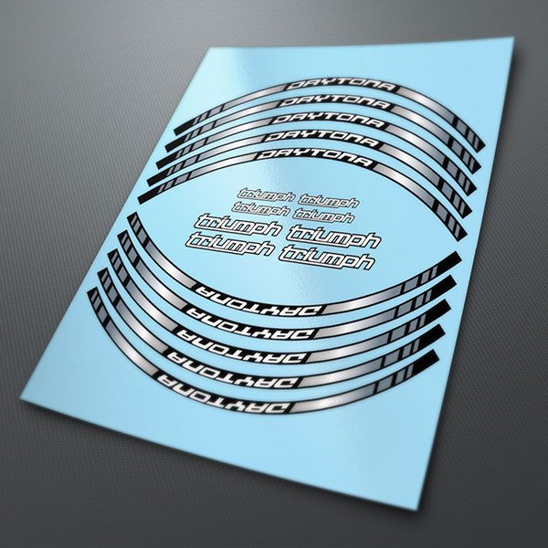 Car & Motorbike Stickers: Kit rim stripes sticker Triumph Daytona