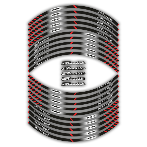 Car & Motorbike Stickers: Kit rim stripes Suzuki Bandit