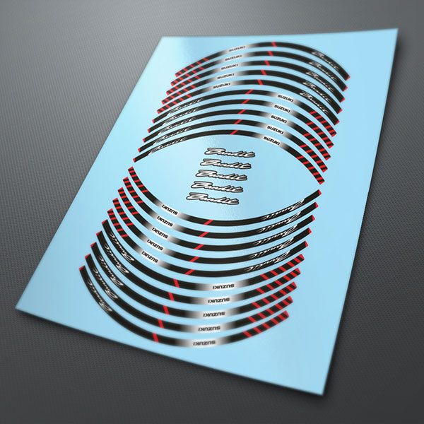 Car & Motorbike Stickers: Kit rim stripes Suzuki Bandit