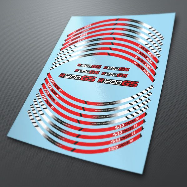 Car & Motorbike Stickers: Kit rim stripes sticker BMW R 1200GS