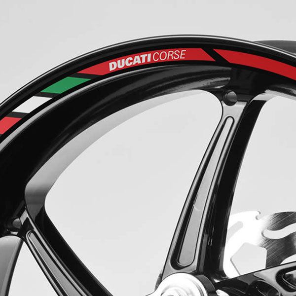 Car & Motorbike Stickers: Kit rim stripes sticker Ducati Multistrada