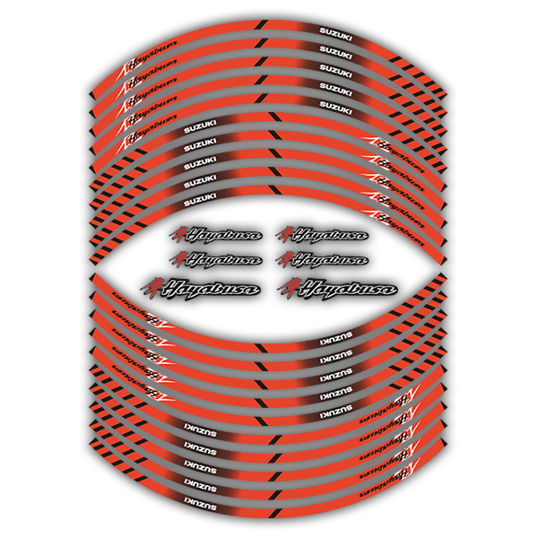 Car & Motorbike Stickers: Kit rim stripes Suzuki Hayabusa