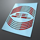 Car & Motorbike Stickers: Kit rim stripes sticker Ducati 1199 Panigale 3
