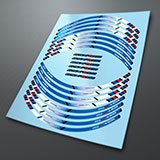 Car & Motorbike Stickers: Kit rim stripes sticker Suzuki GSX R750 Factory Ra 3