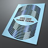 Car & Motorbike Stickers: Kit rim stripes sticker Yamaha Tenere 3