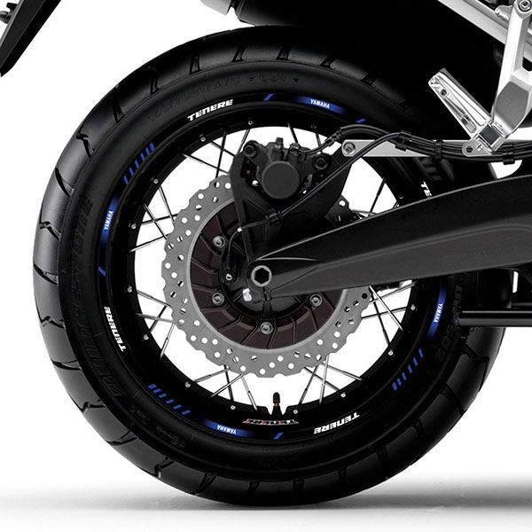 Car & Motorbike Stickers: Kit rim stripes sticker Yamaha Tenere