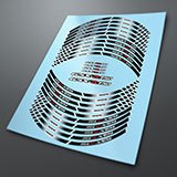 Car & Motorbike Stickers: Kit rim stripes sticker Suzuki GSX 750 3
